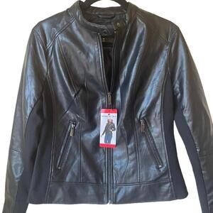 NWT Kenneth Cole Faux Leather Jacket Size M Woman's
